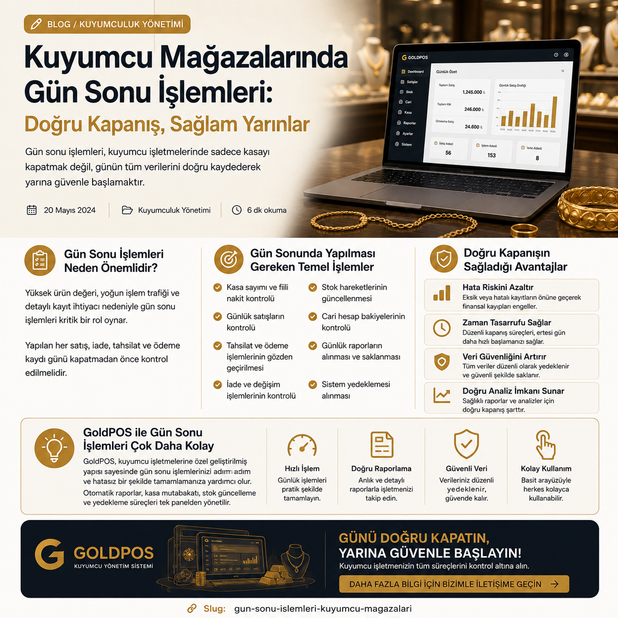 Kuyumcu Mağazalarında Gün Sonu İşlemleri | GoldPOS